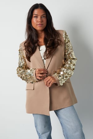 Statement-Blazer mit Pailletten - Schwarz h5 Bild3